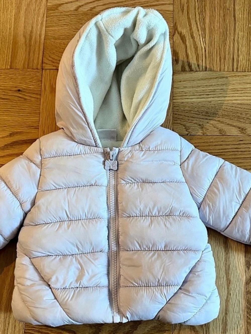 Prenatal Hooded Puffer Jacket Baby 3-6M in Pink Like New